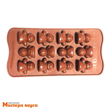 Форма для шоколада силиконовая Silikomart (изи-шок) MOOD человечки,  Силикомарт (Италия)