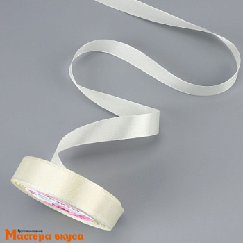 Лента атласная, СЛИВОЧНАЯ, 20мм, ~23м