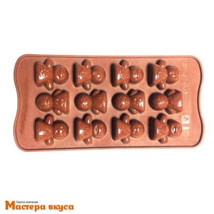 Форма для шоколада силиконовая Silikomart (изи-шок) MOOD человечки,  Силикомарт (Италия)