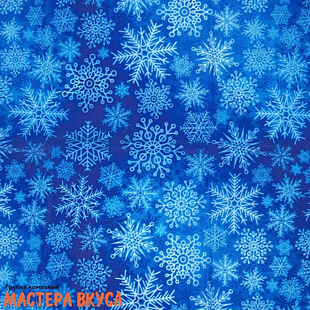 Бумага упаковочная тишью  "Снежинки" 50*66 см (упак 5листов) 