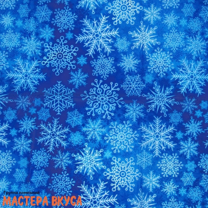 Бумага упаковочная тишью  "Снежинки" 50*66 см (упак 5листов) 