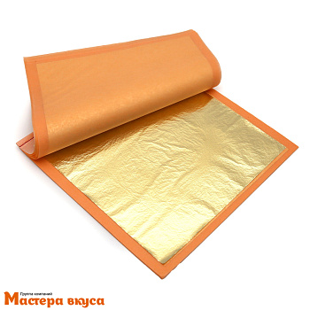 Золото пищевое желтое Поталь, 140*140 мм, 1 лист (баночка)