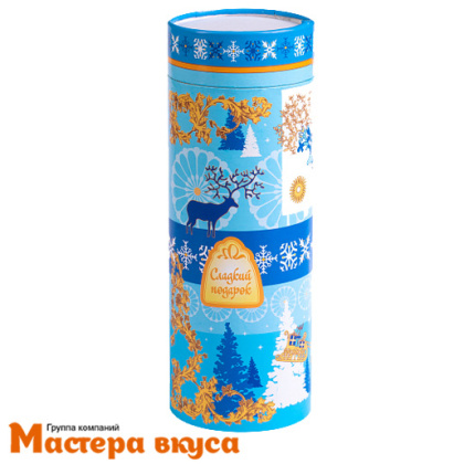 Упаковка для сладостей (туба №6) d81, h226 мм (голубой)