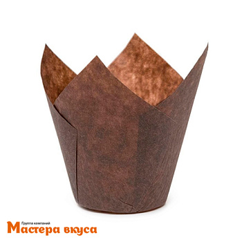 Форма бумажная Тюльпан d50 h80 коричневый