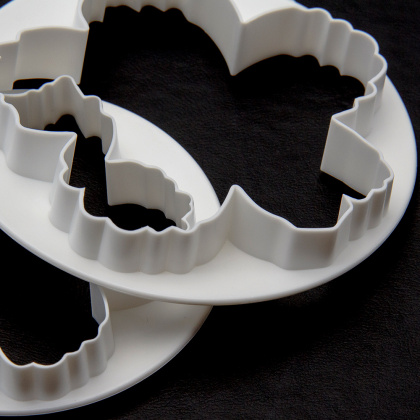 Набор вырубок пластик ПИОН большой, (набор 4 шт), d~7,5/8,5/10/12 см