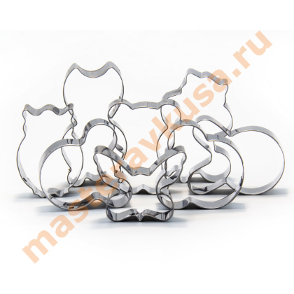 Набор вырубок металл ЖИВОТНЫЕ, ~7*4 см, (набор 8 шт)