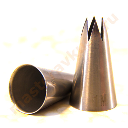 Насадка стальная ОТКРЫТАЯ ЗВЕЗДА 6 лепестков, 25 мм, h-4,2, d-0,9,  M1 (аналог BS108 или BS109)