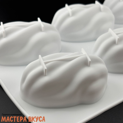 Форма силиконовая, для корпусных и муссовых десертов ФИСТАШКА-МИНИ, 6 ячеек D~5*9см h~4м