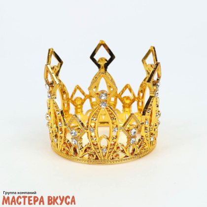 Декор для торта КОРОНА ВИТАЯ, золото , d- 7 см, h-5,5 см