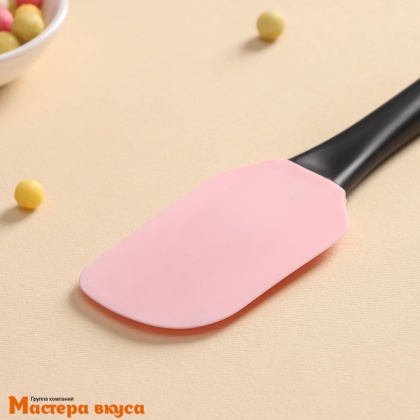 Лопатка силиконовая с пластиковой ручкой, 25,5 см, "Контраст"