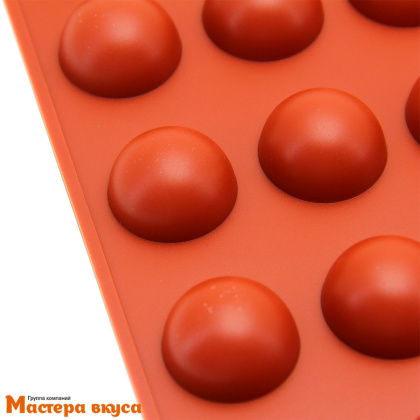 Форма силиконовая ПОЛУСФЕРА (шар),  d 25 мм, (35 ячеек) 30*17,5 см