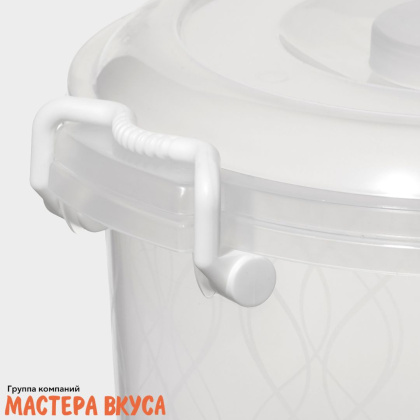 Контейнер пищевой с крышкой, пластик, 5 л, d27,7  h14 см