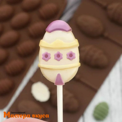 Форма для леденцов силиконовая ЯИЧКИ ПАСХАЛЬНЫЕ, (6 ячеек) 25,7*9,5*1,2 см