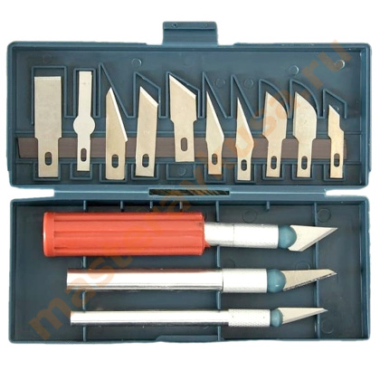 Набор для моделирования мастики (ножи 3 шт + 13 лезвий в кейсе)