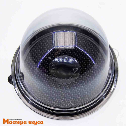 Контейнер  Купол  D90 h80 мм, (ЧЕРНОЕ дно+крышка) ПР-Т-85
