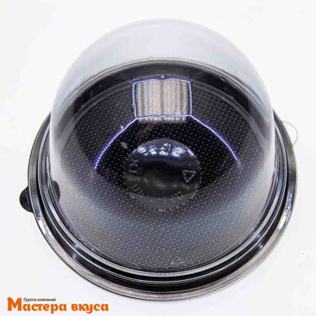 Контейнер  Купол  D90 h80 мм, (ЧЕРНОЕ дно+крышка) ПР-Т-85