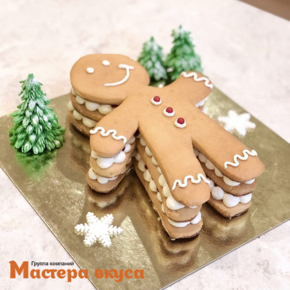 Вырубка пластик для торта ПРЯНИЧНЫЙ ЧЕЛОВЕЧЕК, 25*19 см