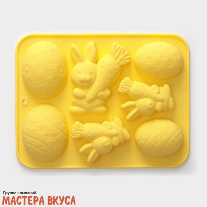 Форма силиконовая  ПАСХА, (7 ячеек) 18,5* 14,5*2,5 см