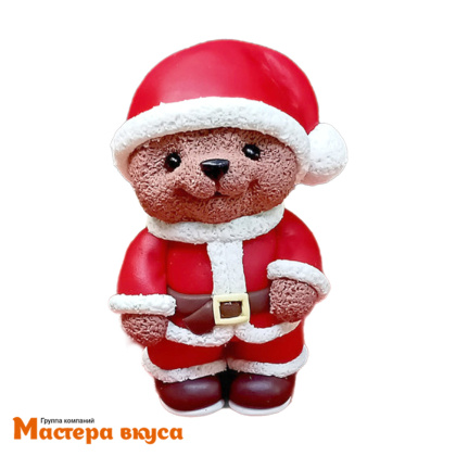 Молд силиконовый  3D МИШКА САНТА КЛАУС, изд 5,5*4,4*h8,2 см (шоколад~80гр)