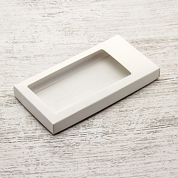 Упаковка для шоколадной плитки 180*90*17 мм (белая) (2-д)