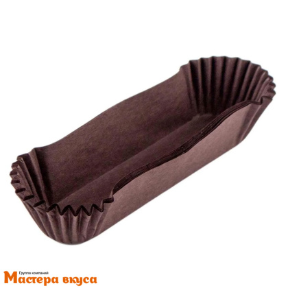 Капсула бумажная овал OV5 для эклер, 4*10,5*2,5см, "Тарталетки" (коричневая), (миниупак ~30-35шт)