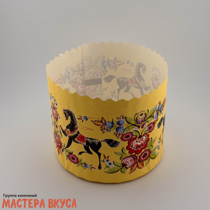Форма бумажная для кулича (500-550г) d124*h100 мм ГОРОДЕЦ