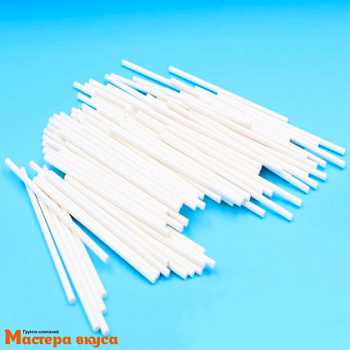 Палочки для кейкпопсов и леденцов (пластиковые), 10 см, белые (упак 100 шт)