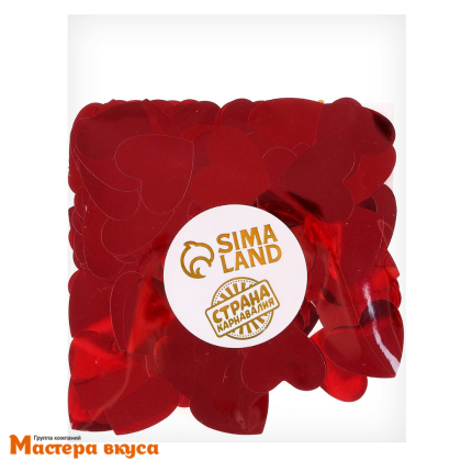 Конфетти декоративное для бенто-торта и шара, "Сердце", d 2,5 см, 10гр