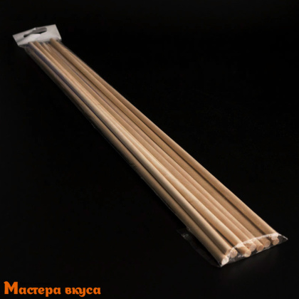 Набор палочек-дюбелей для укрепления уровней торта (деревянная ось), 40 см, d 0,5 см, 10 шт 