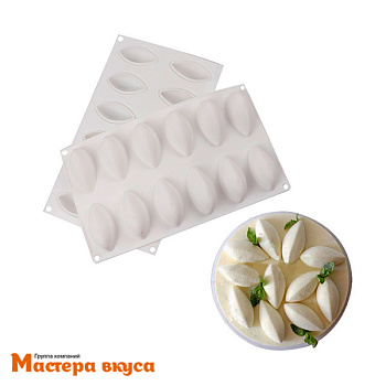 Форма силиконовая Dolce ЛОТОС, (12 ячеек), для муссовых десертов (Италия)