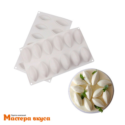 Форма силиконовая Dolce ЛОТОС, (12 ячеек), для муссовых десертов (Италия)