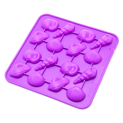 Форма для шоколада силиконовая  РАКУШКИ, (16 ячеек) 17,3*17,3 см