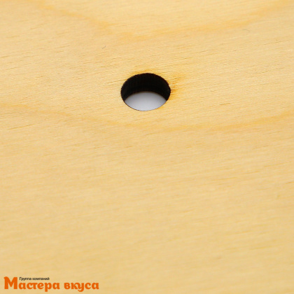 Подложка деревянная 6мм с отверстием(10 мм) D28 см