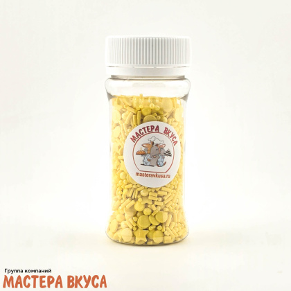 Посыпка  микс декоративный ЖЕЛТЫЙ №1015, 50гр