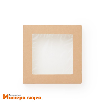 Упаковка на вынос OSQ TABOX 1555 К PRO с окном, 200*200*55 мм (крафт)