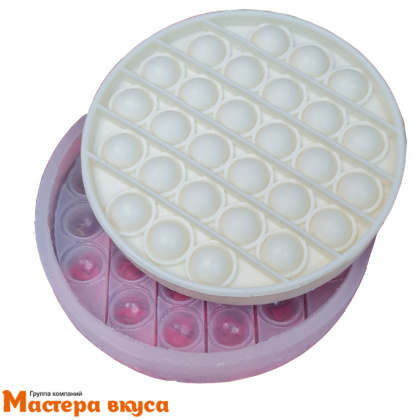 Форма для шоколада силиконовая, плитка ПОП-ИТ круг, d 12.6 см, h 1.7 см