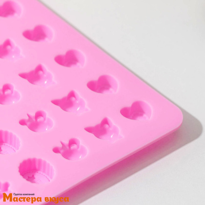 Форма для мармелада и шоколада силиконовая УЮТ (60 ячеек), 21*13,7*1 см