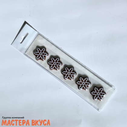 Декор из шоколадной глазури  "Снежинка", d-30 мм