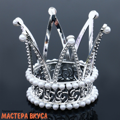 Украшение КОРОНА ПРИНЦЕССЫ, серебро, d- 5 см, h-5,5 см