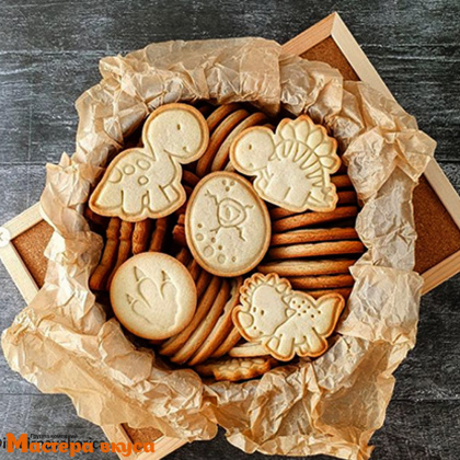 Набор вырубок и штампов пластик ДИНОЗАВРИКИ, (набор 5 шт), ~5,5*6,5 см