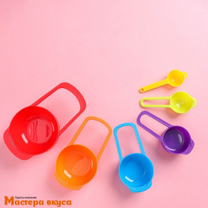 Ложка мерная в наборе 6 шт, (250 мл, 125 мл, 85 мл, 60 мл, 15 мл, 7,5 мл), "Креатив" Доляна