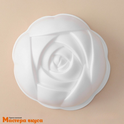 Форма силиконовая, для муссовых десертов РОЗА, D~17см h~5,5см