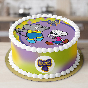 Фотопечать Новые приключения Кота Леопольда, для торта, №13