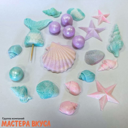 Сахарная фигурка (набор) МОРСКОЙ НАБОР №1 (21 фигура)