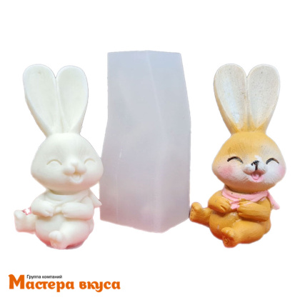 Молд силиконовый  3D ВЕСЕЛЫЙ ЗАЙКА, изд 4*4,5см h10см (шоколад~76гр)