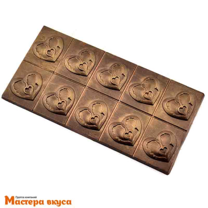 Форма для шоколада пластиковая, плитка ОН и ОНА, 170*85*10 мм 