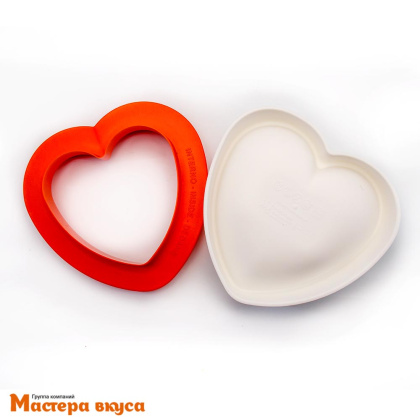 Форма силиконовая Silikomart AMORE 600 Сердце миди, (форма+вырубка), (Италия)