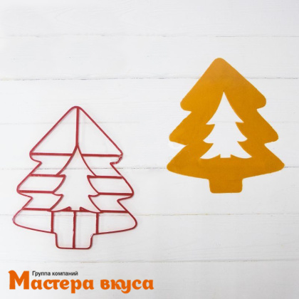 Вырубка пластик для торта ЕЛОЧКА с внутренним элементом, 28,5см+14см 