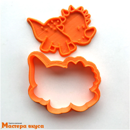 Набор вырубок и штампов пластик ДИНОЗАВРИКИ, (набор 5 шт), ~5,5*6,5 см