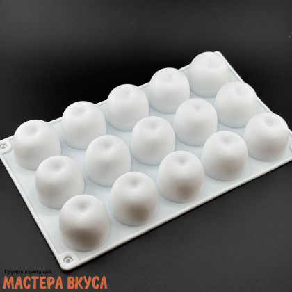 Форма силиконовая, для корпусных и муссовых десертов ВИШНЯ-МИНИ, 15 ячеек D~3,7см h~3см